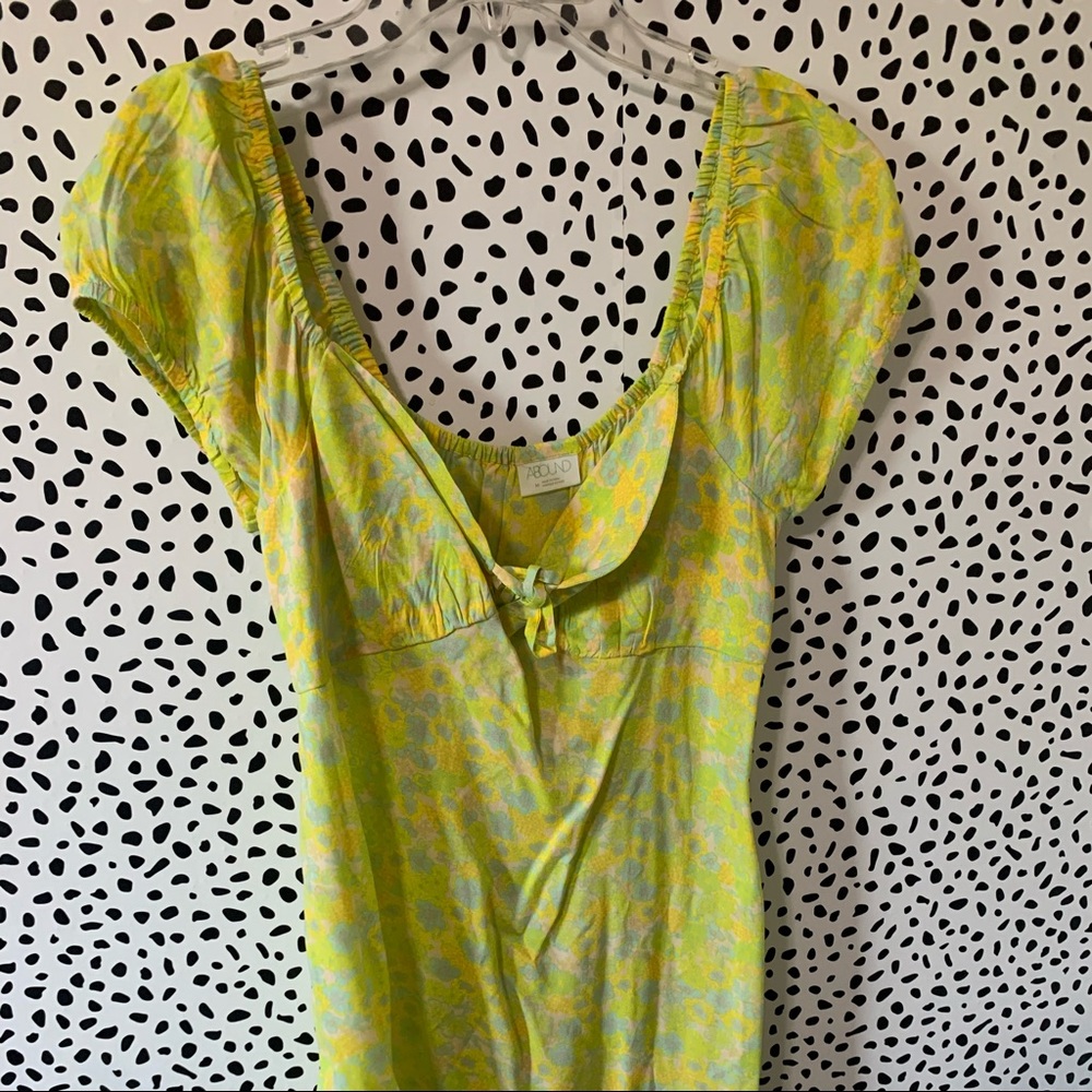 green floral-esque dress